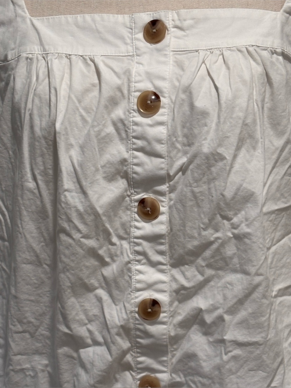 J. Crew White Square-Neck Puff Sleeve Button Top - Picture 3 of 10